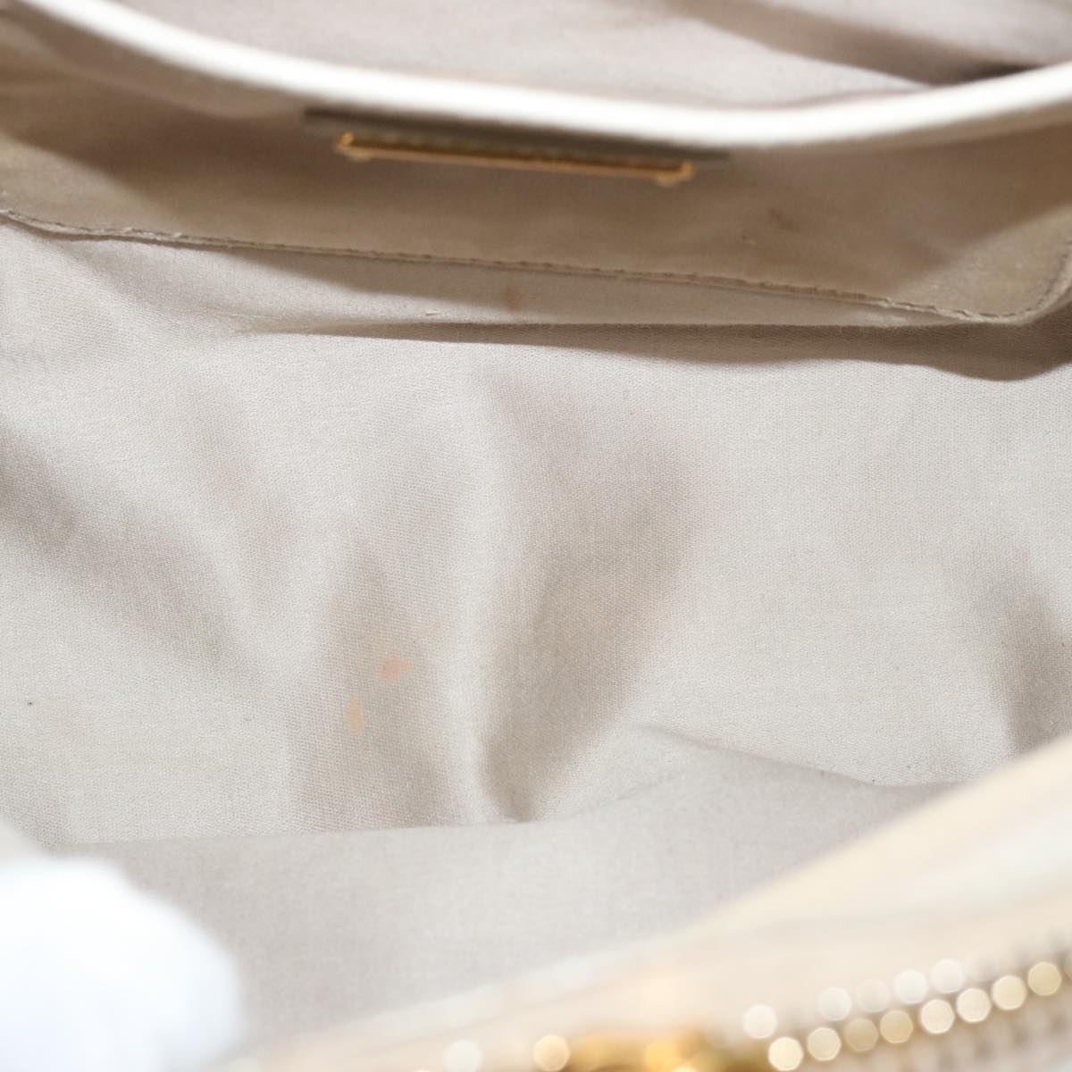 Miu Miu Hand Bag Leather White Auth yk10907