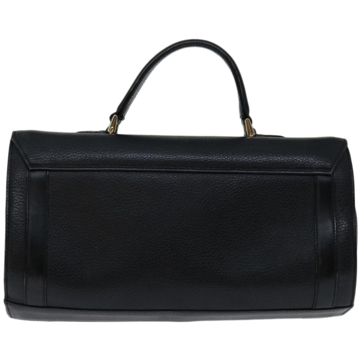 Burberrys Hand Bag Leather Black Auth yk10929 - 0