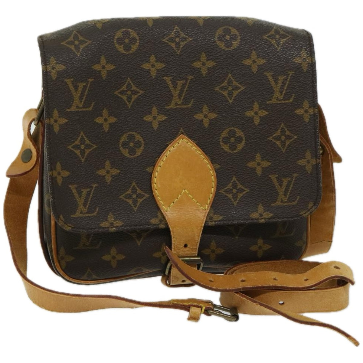 LOUIS VUITTON Monogram Cartouchiere MM Shoulder Bag M51253 LV Auth yk10948