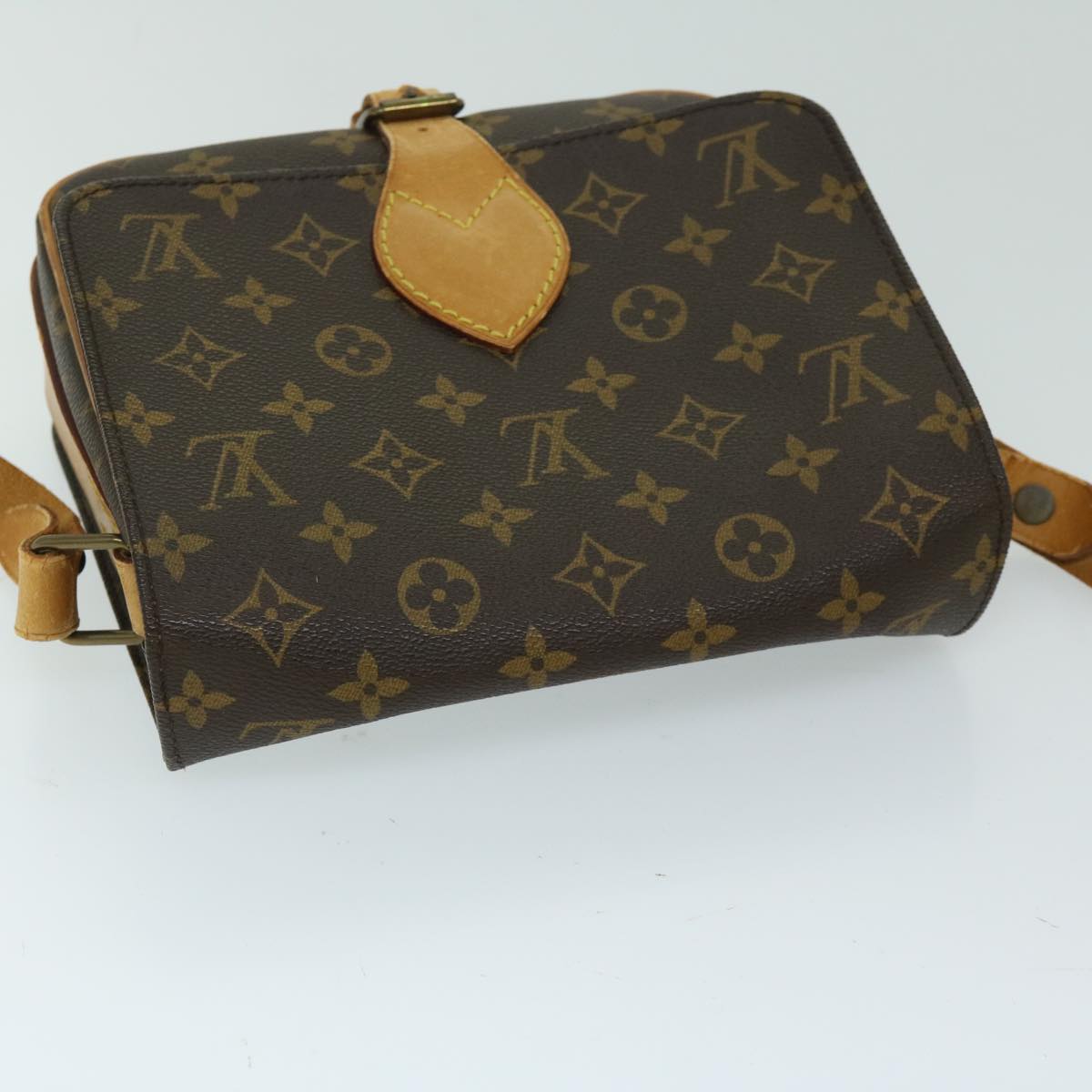 LOUIS VUITTON Monogram Cartouchiere MM Shoulder Bag M51253 LV Auth yk10948