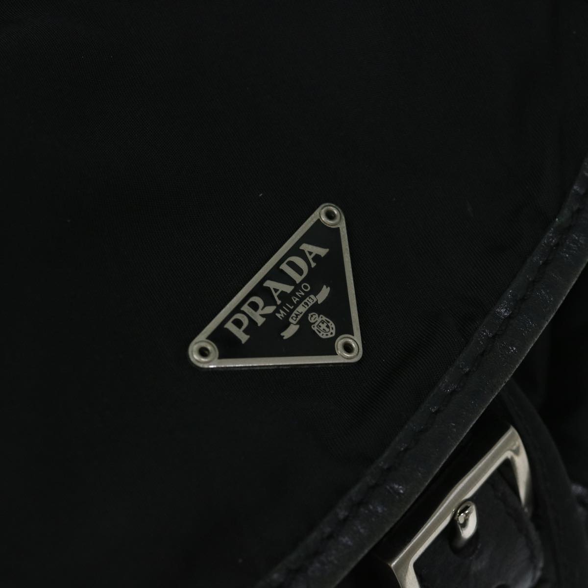 PRADA Backpack Nylon Black Auth yk10964