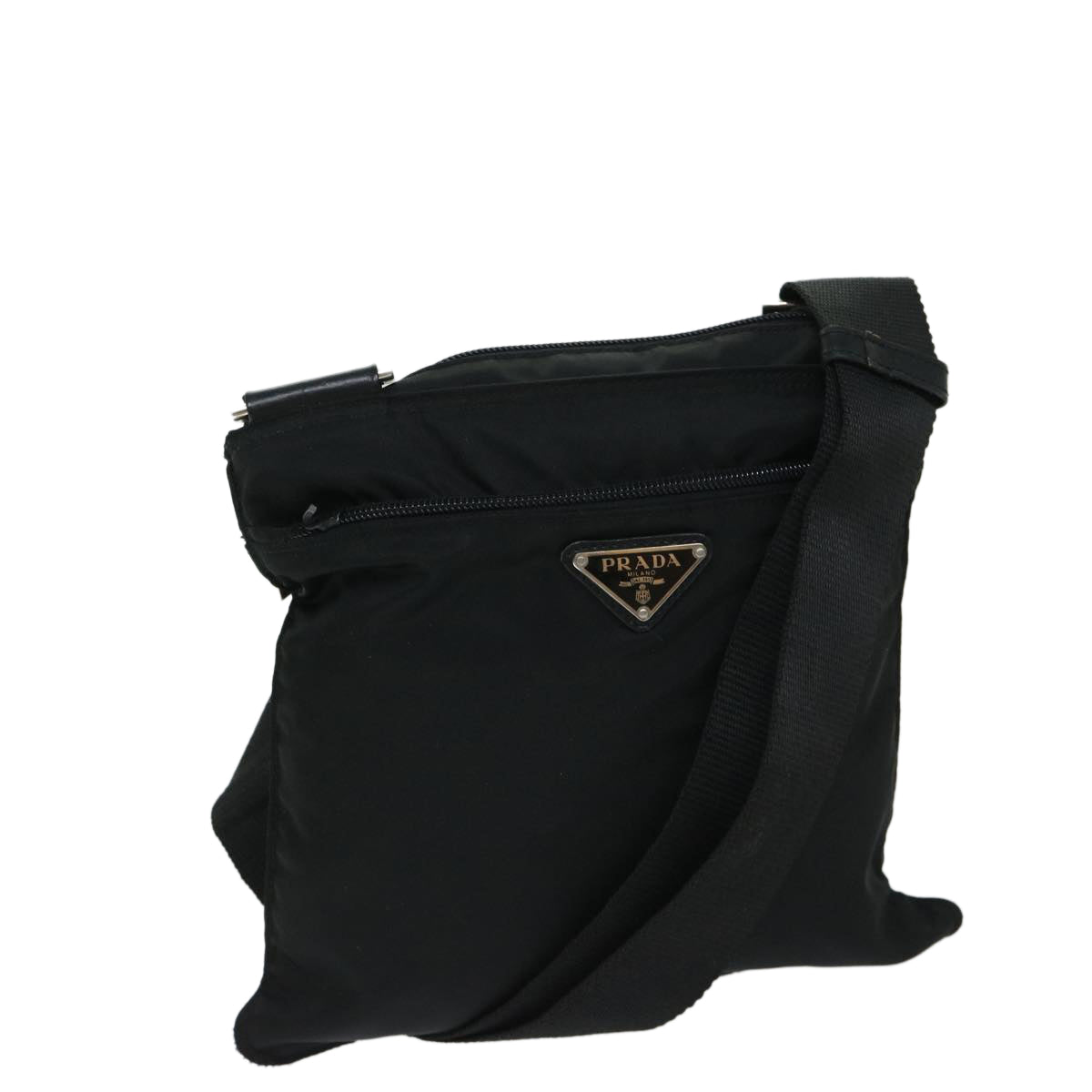 PRADA Shoulder Bag Nylon Black Auth yk10966