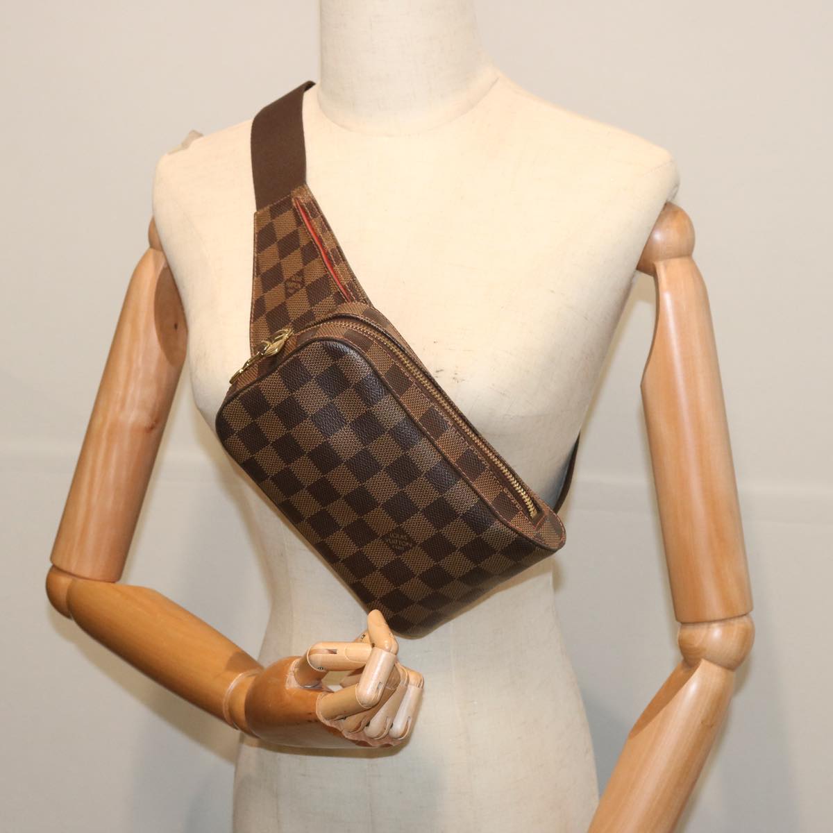 LOUIS VUITTON Damier Ebene Geronimos Shoulder Bag N51994 LV Auth yk10970