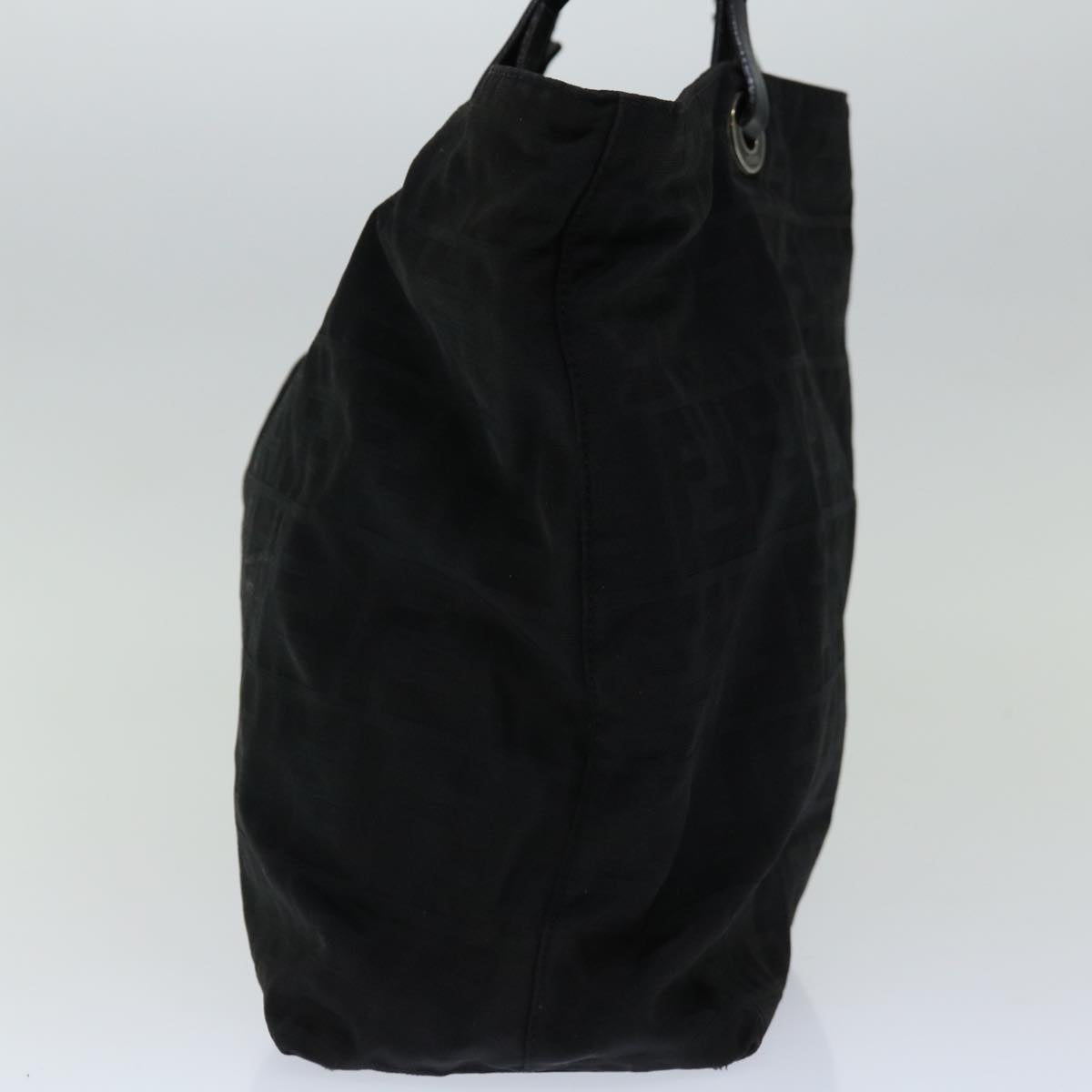 FENDI Zucca Canvas Tote Bag Black Auth yk10976