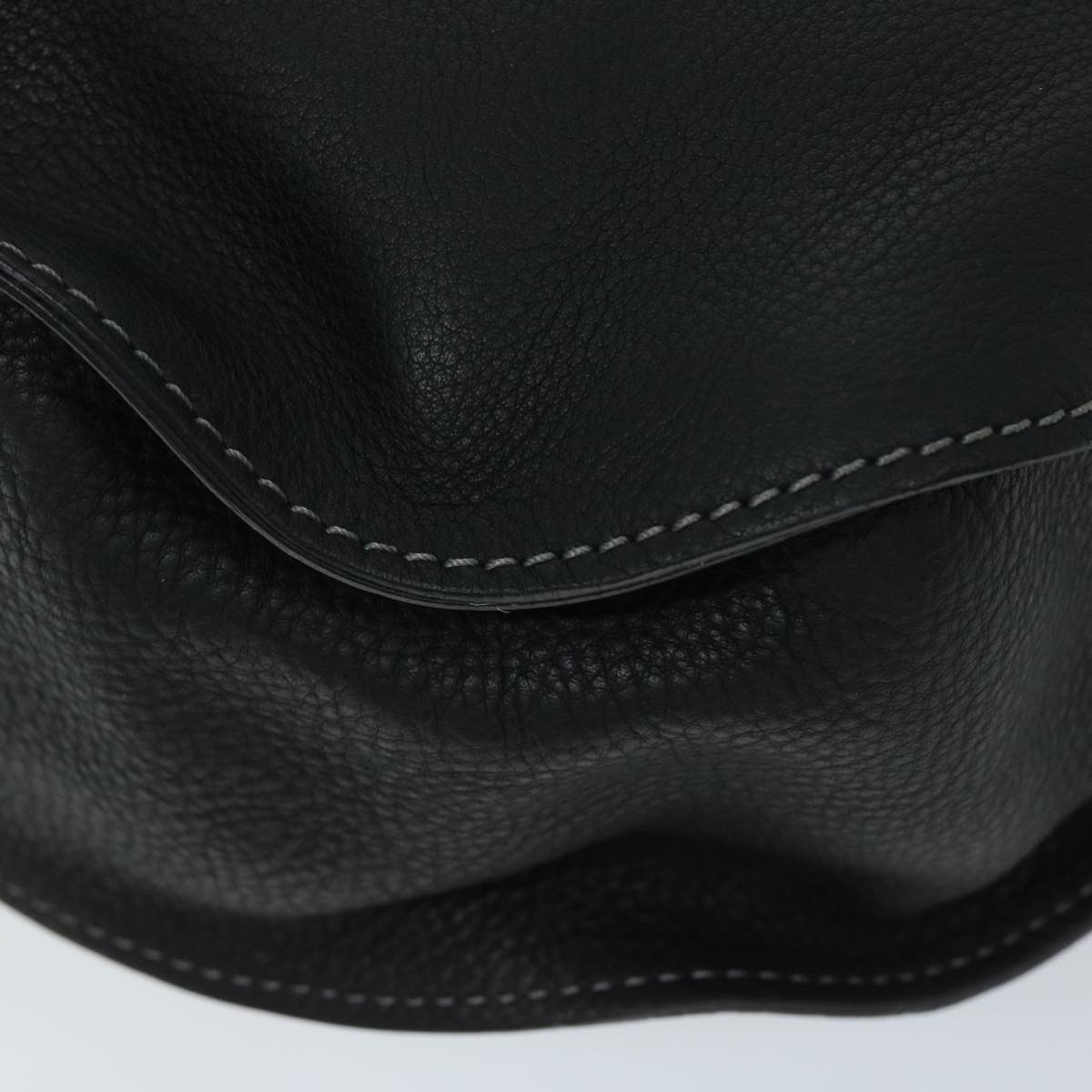 Chloe Mercy Shoulder Bag Leather Black Auth yk11019