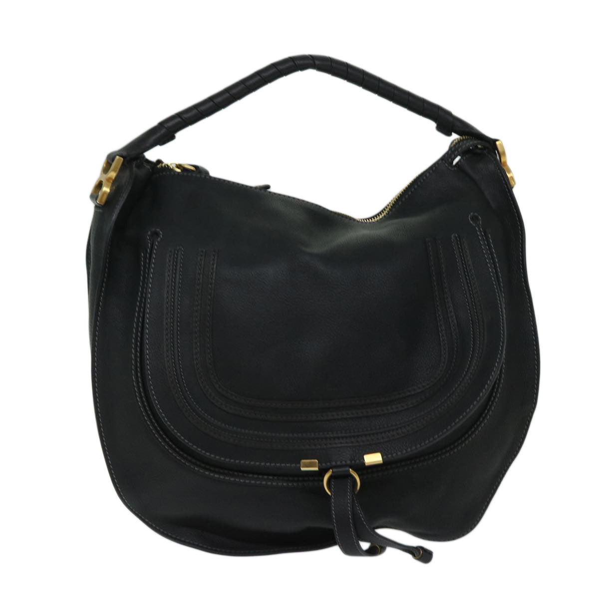 Chloe Mercy Shoulder Bag Leather Black Auth yk11019 - 0
