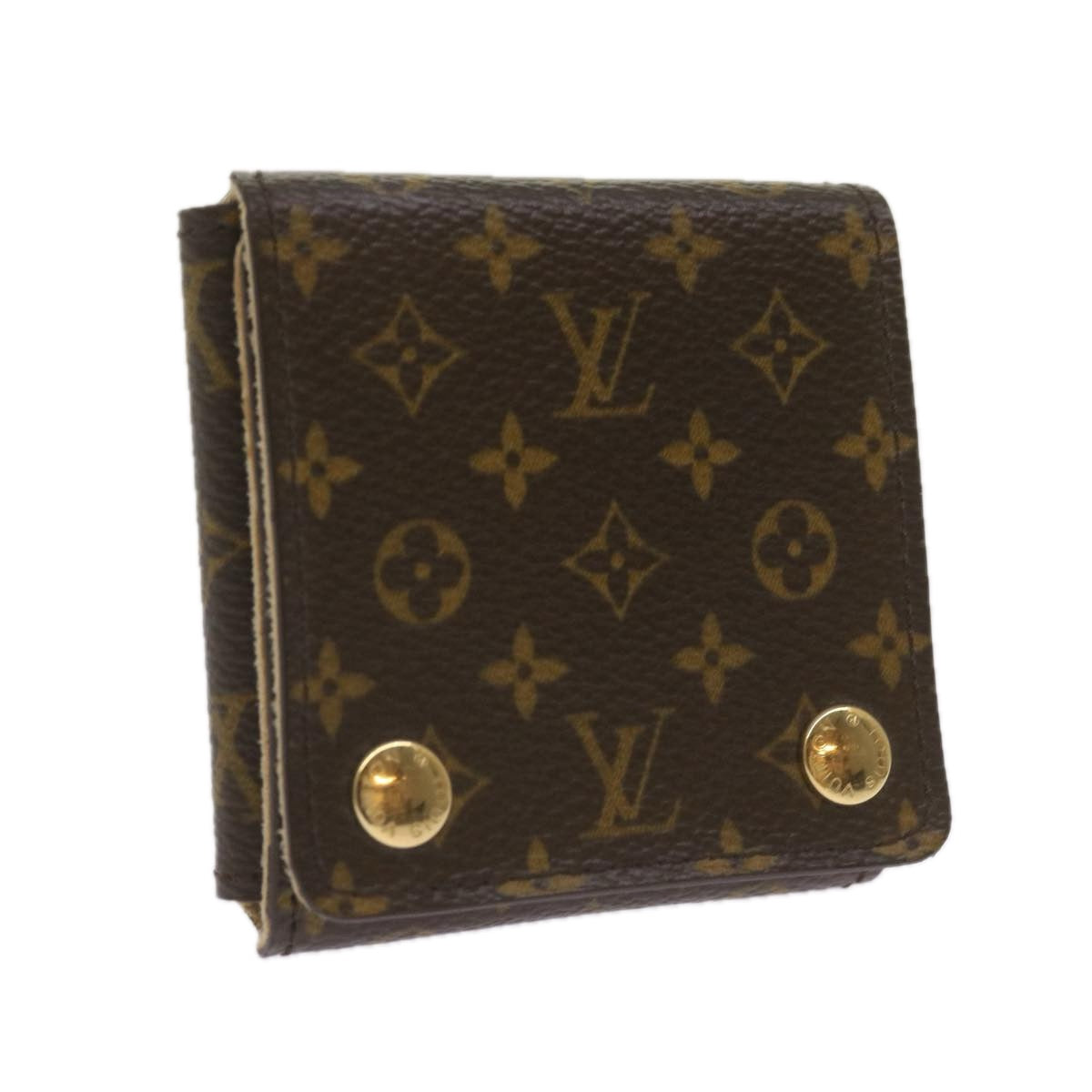 LOUIS VUITTON Monogram Jewelry Case Jewelry Box LV Auth yk11022