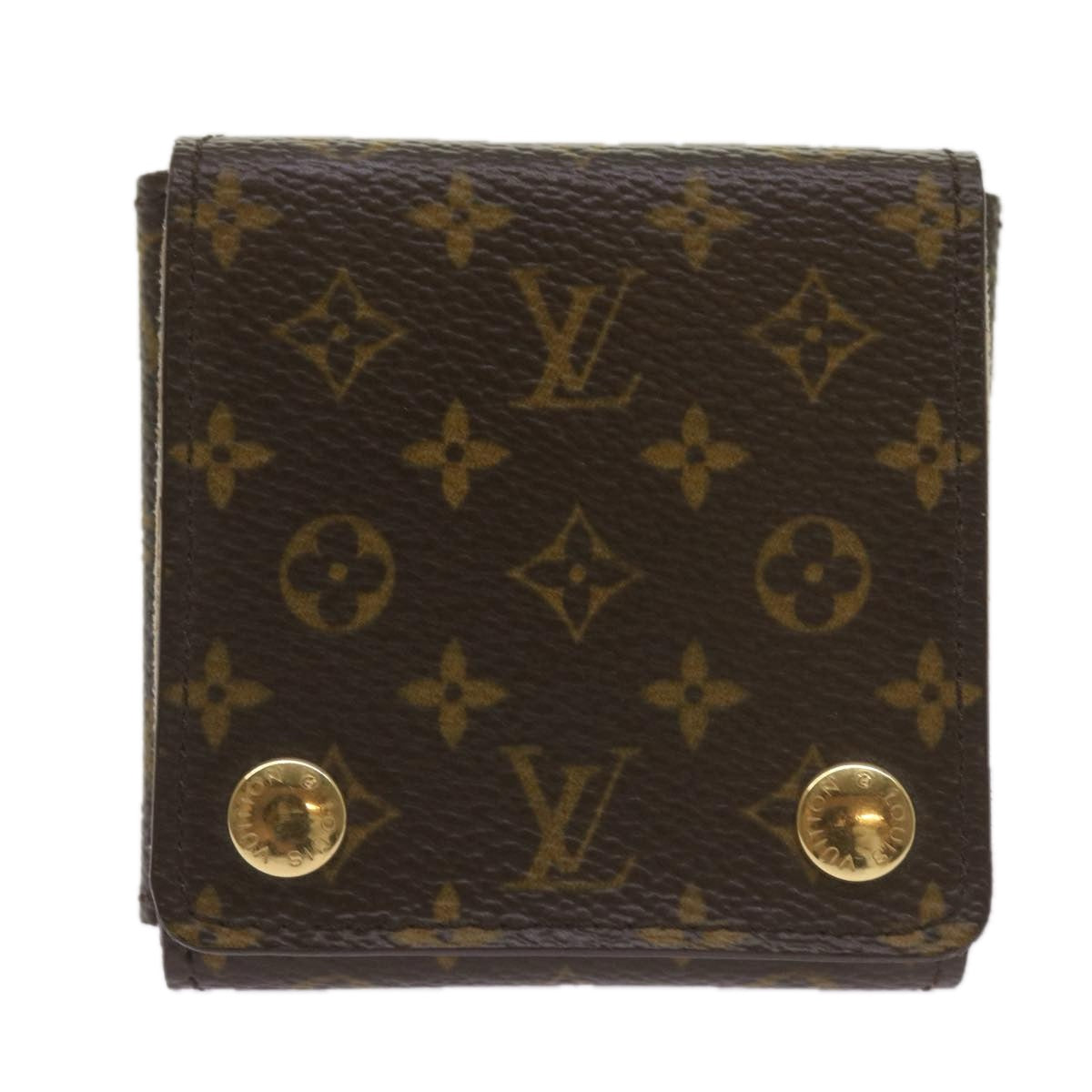 LOUIS VUITTON Monogram Jewelry Case Jewelry Box LV Auth yk11022