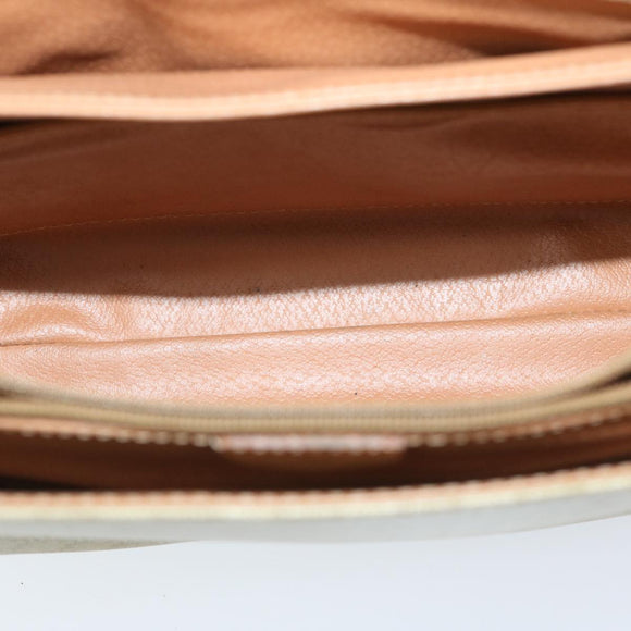 CELINE Macadam Canvas Shoulder Bag Beige Auth yk11025