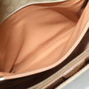 CELINE Macadam Canvas Shoulder Bag Beige Auth yk11025-20