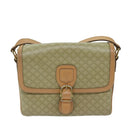 CELINE Macadam Canvas Shoulder Bag Beige Auth yk11025-13