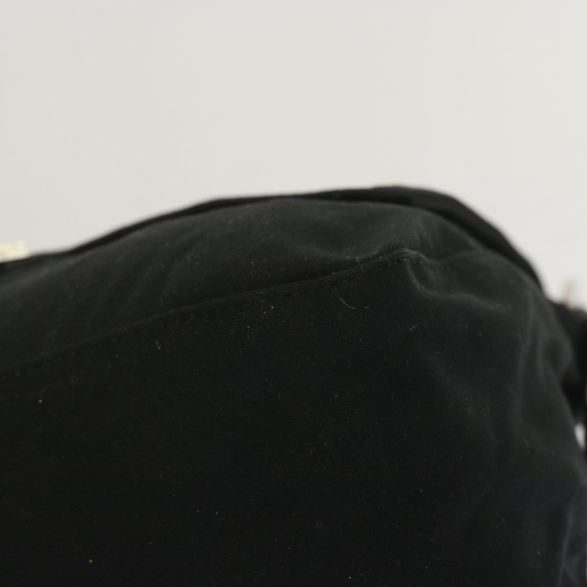 FENDI Mamma Baguette Shoulder Bag Nylon Black Auth yk11053