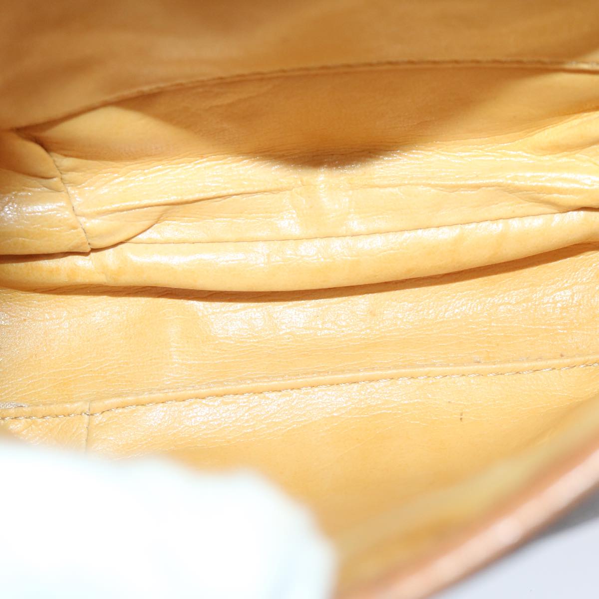 CELINE Macadam Canvas Shoulder Bag PVC Leather Brown Auth yk11066