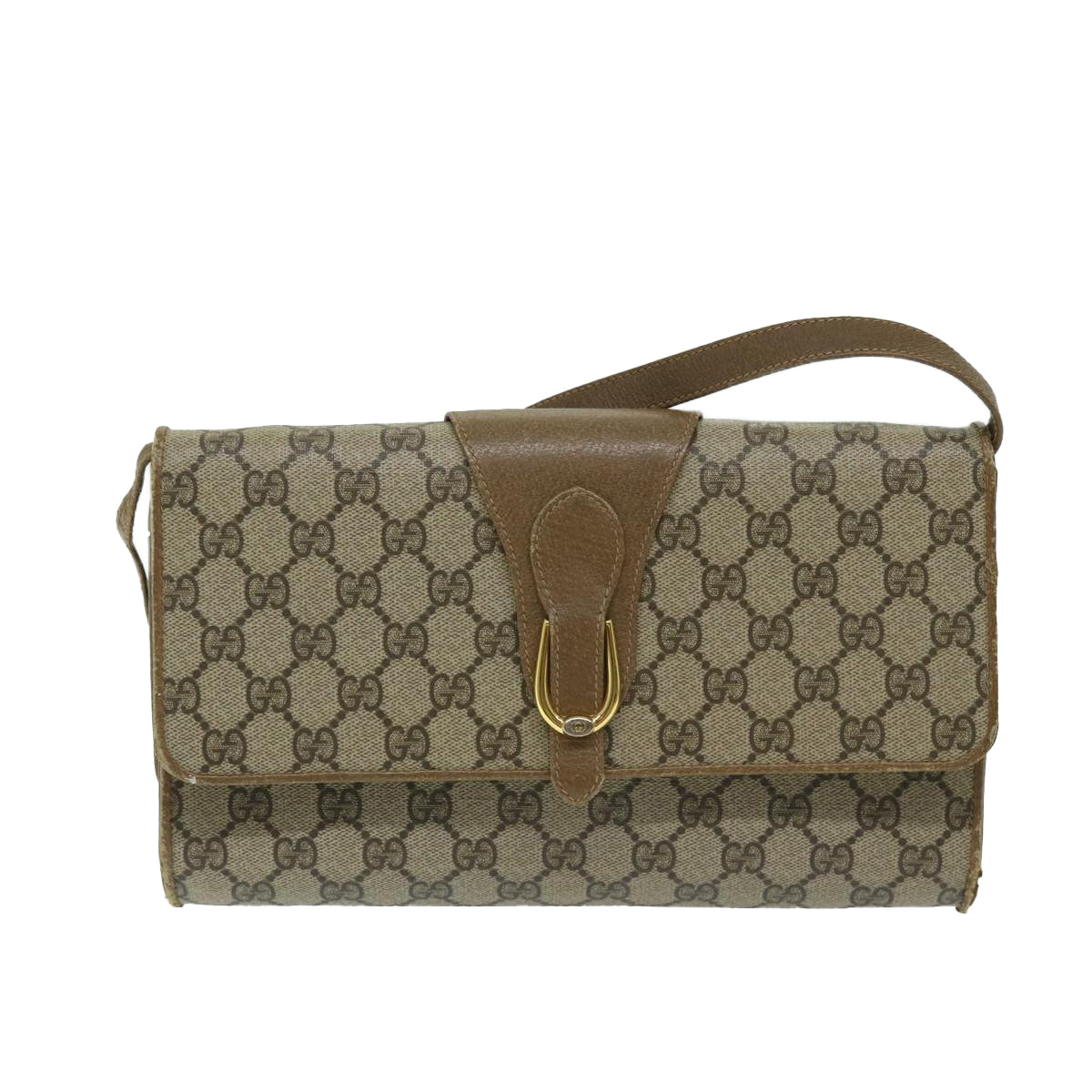 GUCCI GG Supreme Shoulder Bag PVC Beige 904 02 050 Auth yk11071 - 0