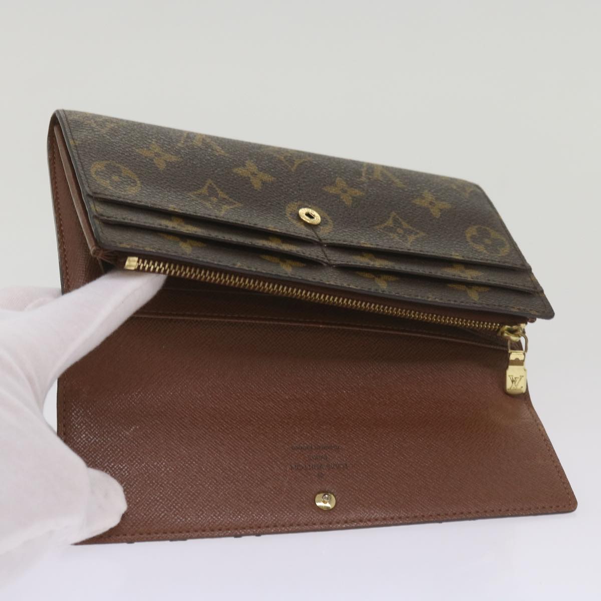 LOUIS VUITTON Monogram Portefeuille Sarah Long Wallet M60531 LV Auth yk11076