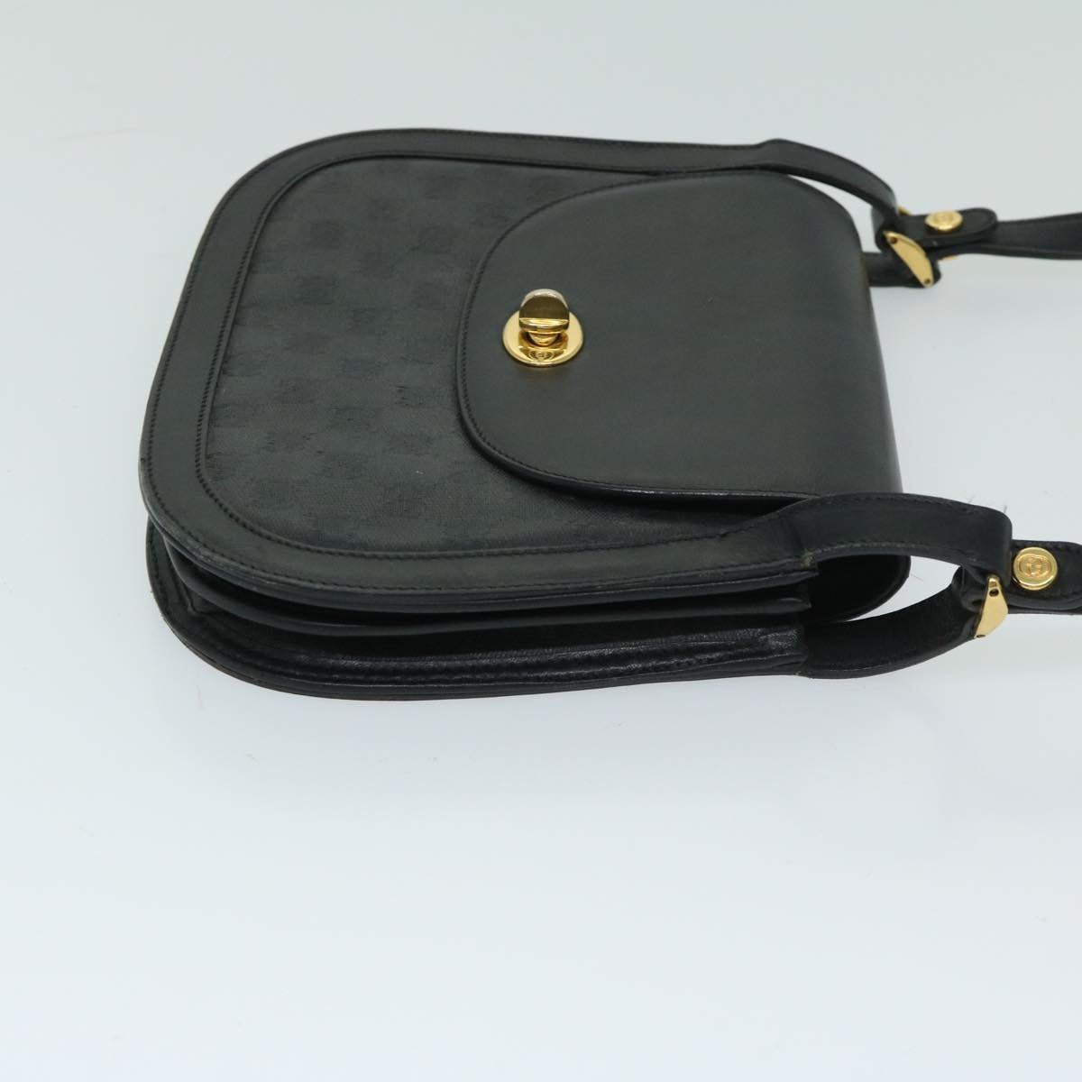 GUCCI GG Crystal Shoulder Bag Black 001 084 0905 Auth yk11088