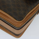 CELINE Macadam Canvas Shoulder Bag PVC Leather Brown Auth yk11104-14