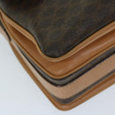 CELINE Macadam Canvas Shoulder Bag PVC Leather Brown Auth yk11104-15