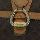 CELINE Macadam Canvas Shoulder Bag PVC Leather Brown Auth yk11104-9