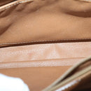 CELINE Macadam Canvas Shoulder Bag PVC Leather Brown Auth yk11104-10