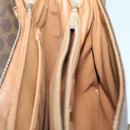 CELINE Macadam Canvas Shoulder Bag PVC Leather Brown Auth yk11104-20