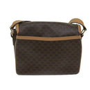 CELINE Macadam Canvas Shoulder Bag PVC Leather Brown Auth yk11104-2