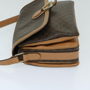 CELINE Macadam Canvas Shoulder Bag PVC Leather Brown Auth yk11104-4