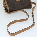 CELINE Macadam Canvas Shoulder Bag PVC Leather Brown Auth yk11104-7