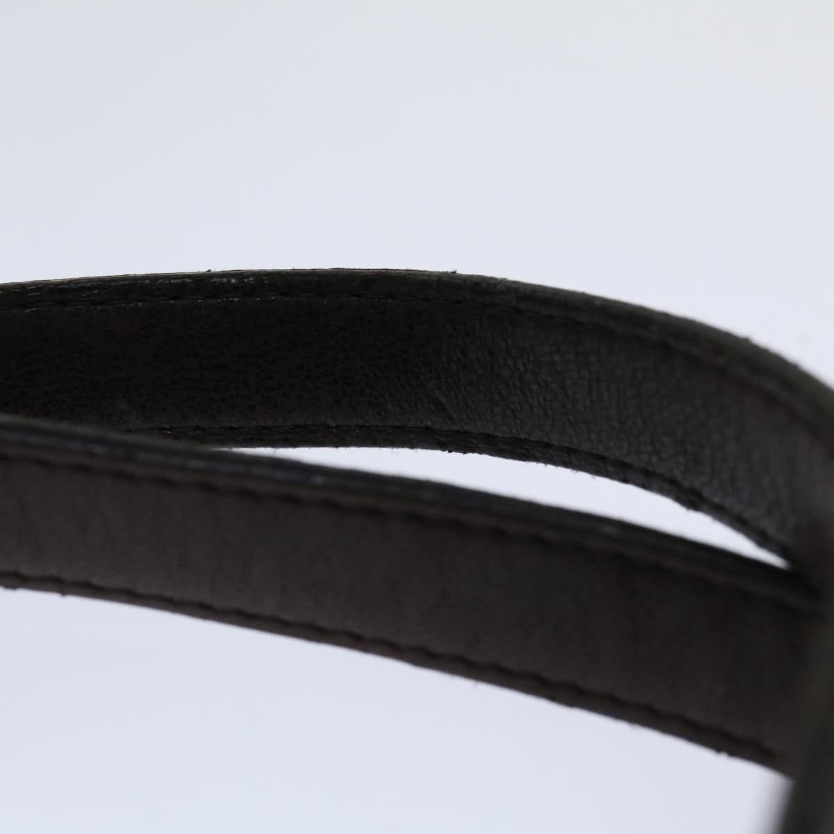 BOTTEGA VENETA INTRECCIATO Chain Shoulder Bag Leather Black Auth yk11105