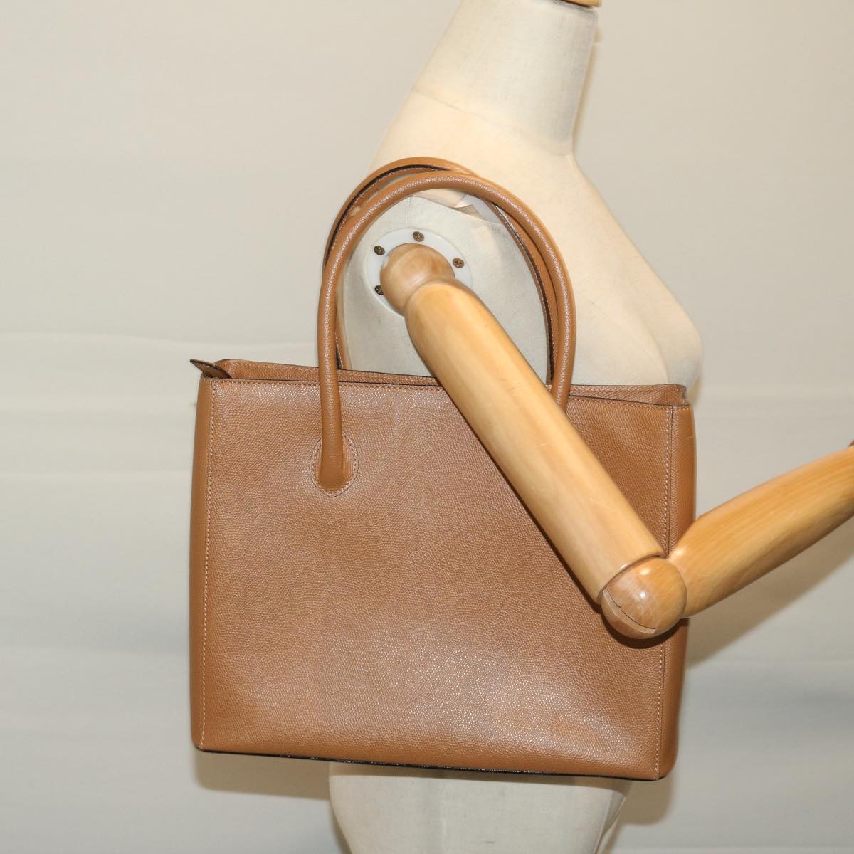 CELINE Hand Bag Leather Brown Auth yk11115