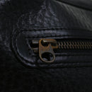 Burberrys Clutch Bag Leather Black Auth yk11126-17