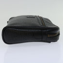 Burberrys Clutch Bag Leather Black Auth yk11126-4