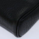 Burberrys Clutch Bag Leather Black Auth yk11126-14