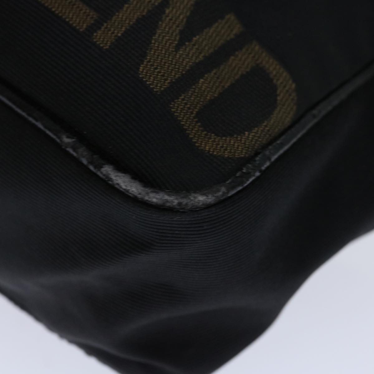 FENDI Hand Bag Canvas Black Auth yk11127