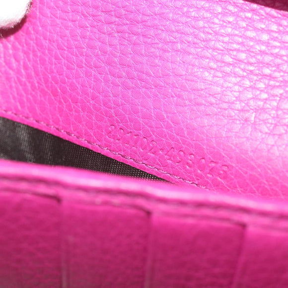 GUCCI Soho Long Wallet Leather Pink 291102 Auth yk11136