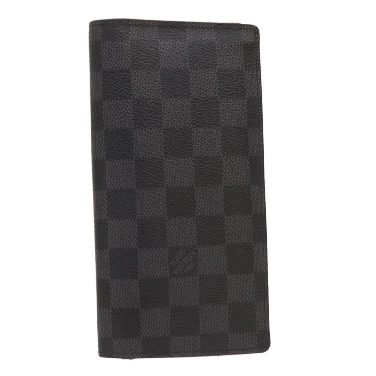 LOUIS VUITTON Damier Graphite Porte Feuille Braza Wallet N63254 LV Auth yk11140