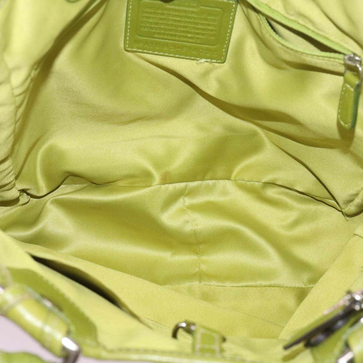 Coach Signature Backpack Shoulder Bag Canvas nylon 4Set Beige Black Auth yk11148