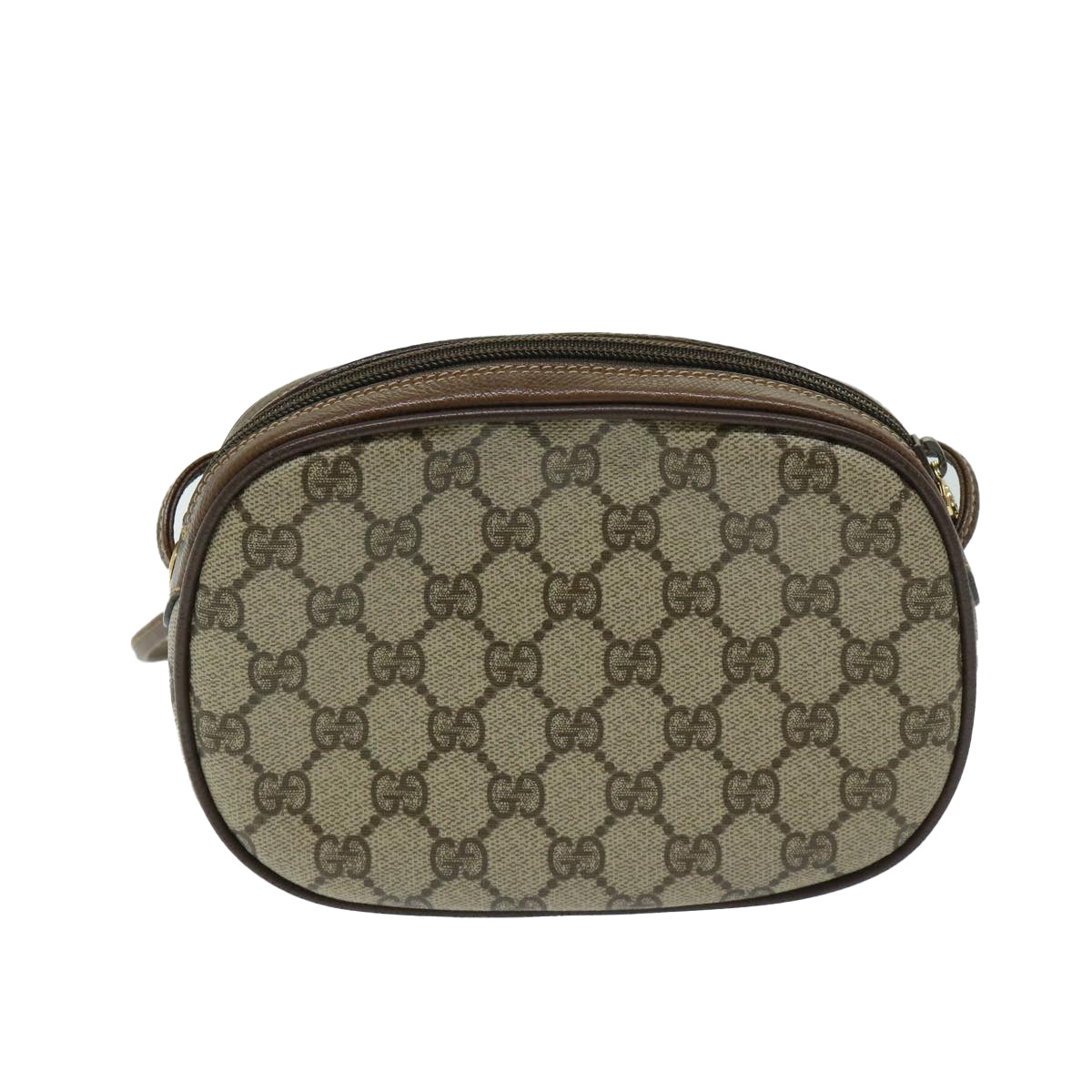 GUCCI GG Supreme Web Sherry Line Shoulder Bag Beige 007 754 6112 Auth yk11168 - 0