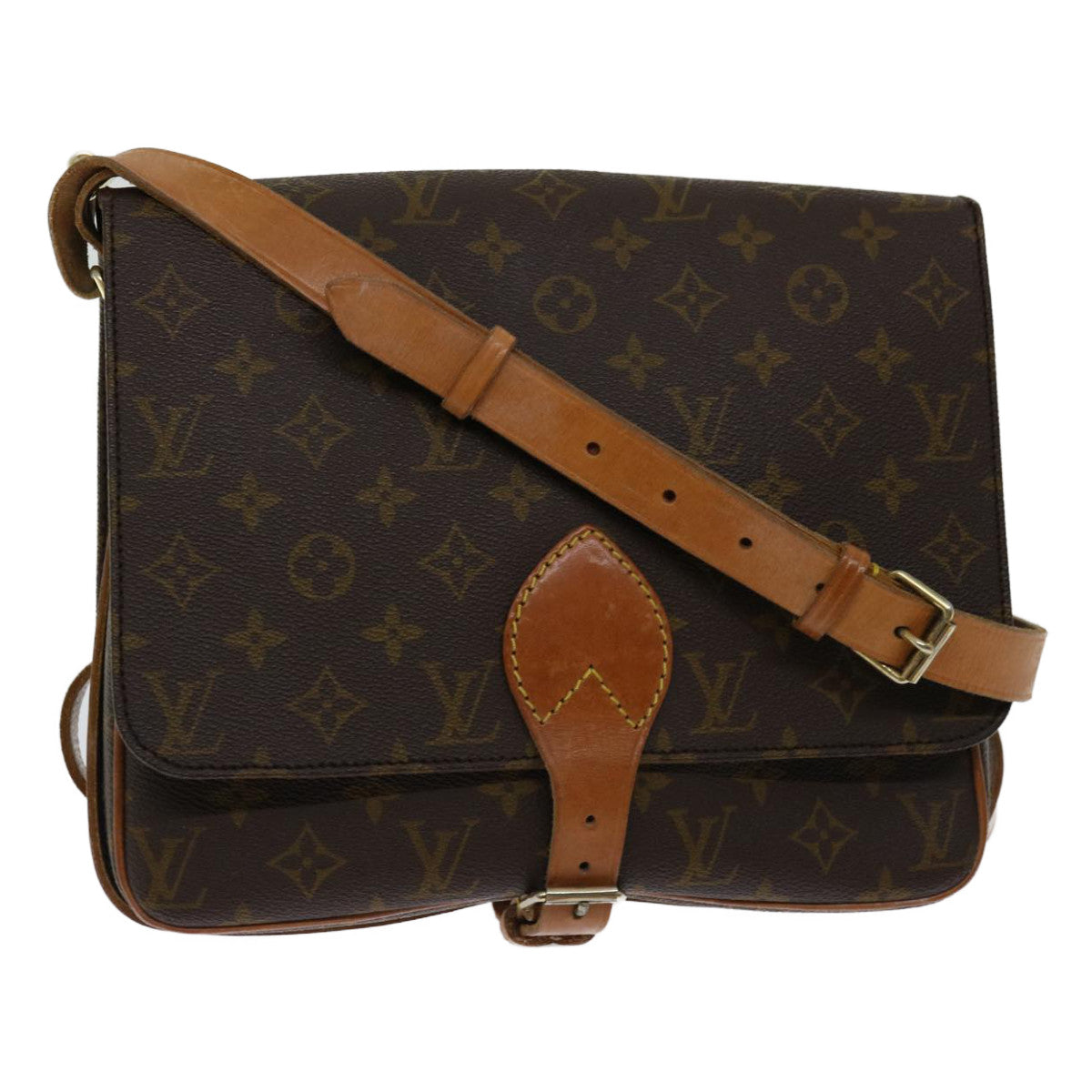 LOUIS VUITTON Monogram Cartouchiere GM Shoulder Bag Vintage M51252 Auth yk11181