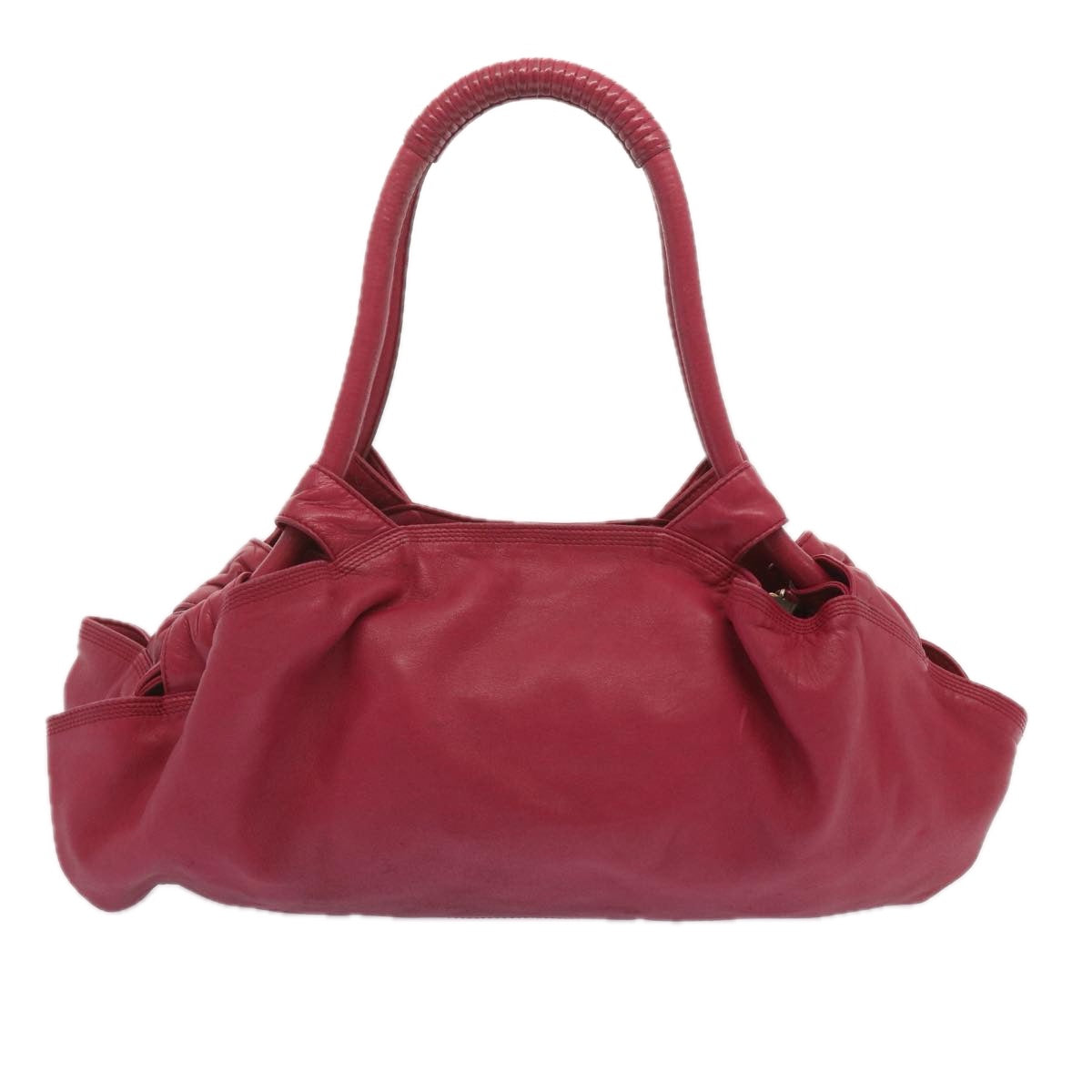 LOEWE Nappa Alley Shoulder Bag Leather Pink Auth yk11188 - 0