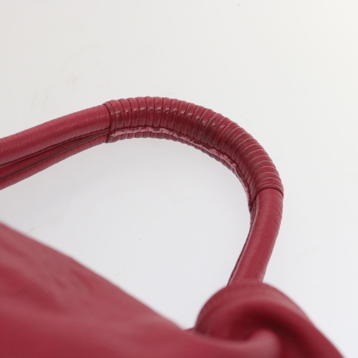 LOEWE Nappa Alley Shoulder Bag Leather Pink Auth yk11188