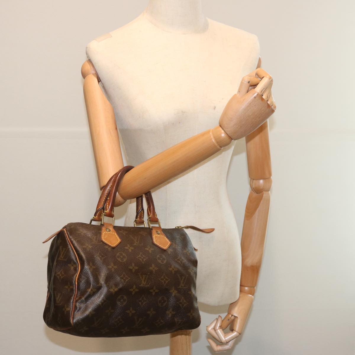 LOUIS VUITTON Monogram Speedy 25 Hand Bag M41528 LV Auth yk11196