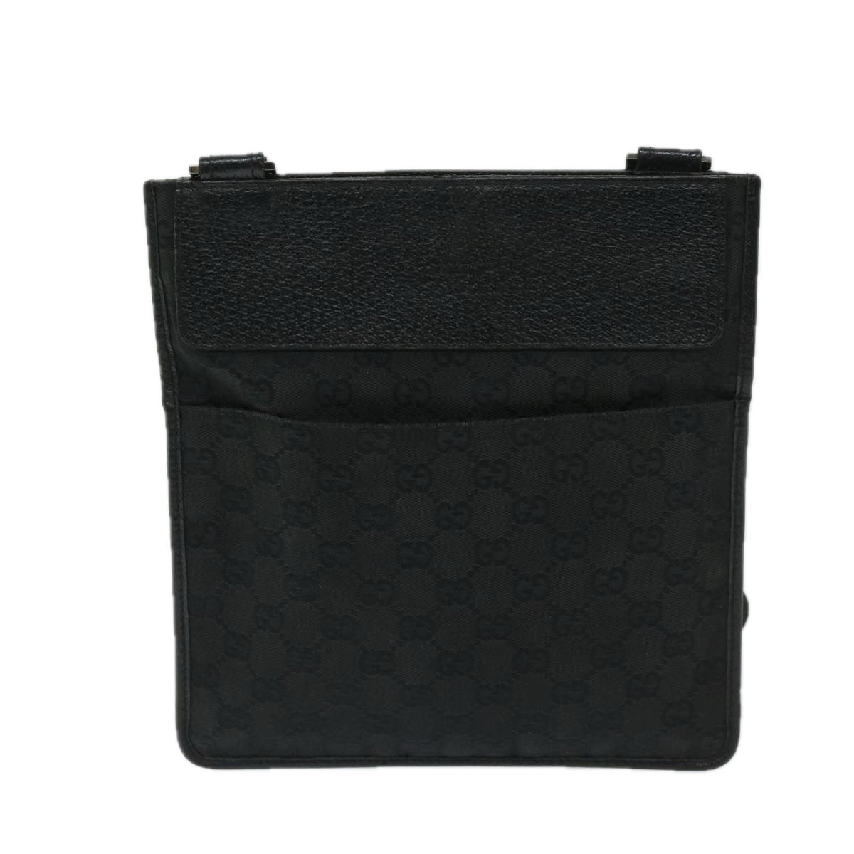 GUCCI GG Canvas Shoulder Bag Black 27639 Auth yk11209