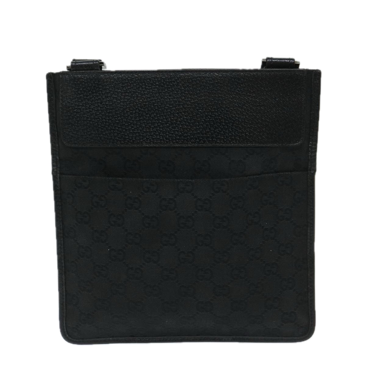 GUCCI GG Canvas Shoulder Bag Black 27639 Auth yk11209