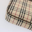 BURBERRY Nova Check Shoulder Bag Canvas Beige Auth yk11223-15