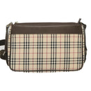 BURBERRY Nova Check Shoulder Bag Canvas Beige Auth yk11223-13