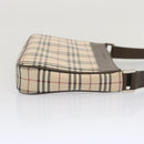 BURBERRY Nova Check Shoulder Bag Canvas Beige Auth yk11223-3