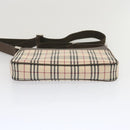 BURBERRY Nova Check Shoulder Bag Canvas Beige Auth yk11223-5