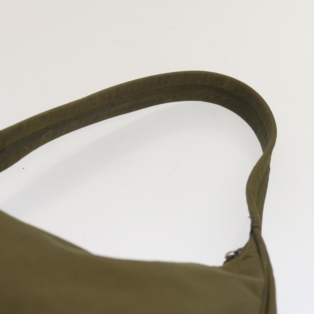 PRADA Shoulder Bag Nylon Khaki Auth yk11224