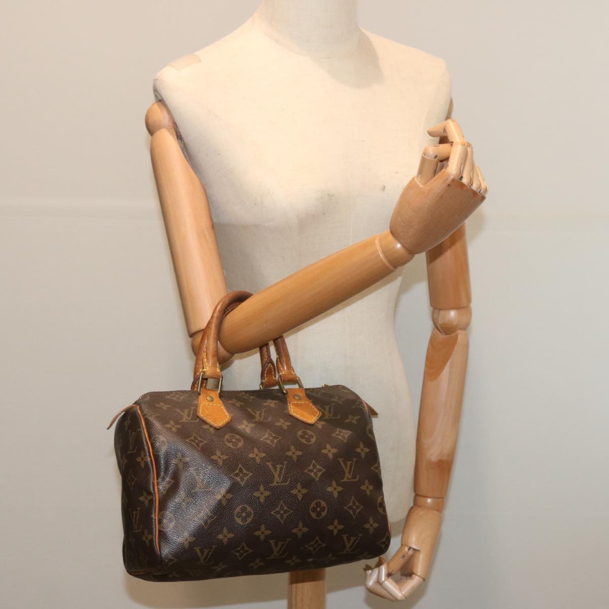 LOUIS VUITTON Monogram Speedy 25 Hand Bag M41528 LV Auth yk11231